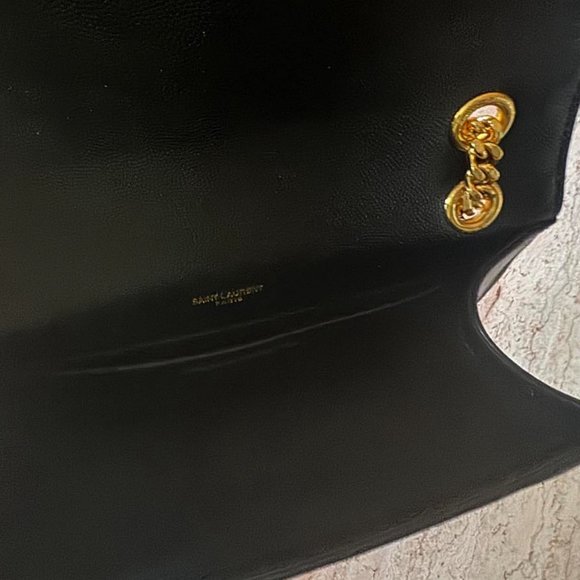 New GENUINE YSL Medium Grain De Poudre Matelasse Chevron Monogram Satchel Bag - Picture 15 of 16